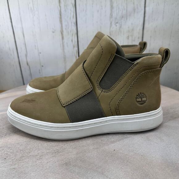 Timberland Womens Londyn Pull-On Chelsea Sneakers Size 7 Taupe Olive Green - Picture 4 of 13